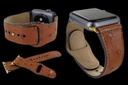 Correa en piel de extremada calidad para los Apple Watch, con Piel Frama