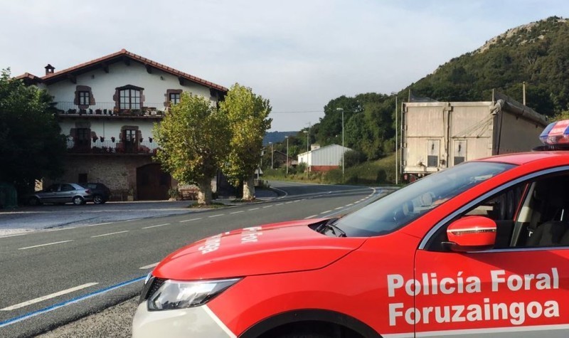 Dos personas heridas tras una colisión frontal en la N-121-A en Arraitz-Orkin (Ultzama)