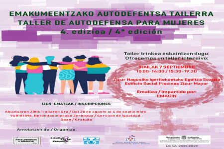 Abierto el plazo de inscripción para el taller de autodefensa para mujeres de Zizur