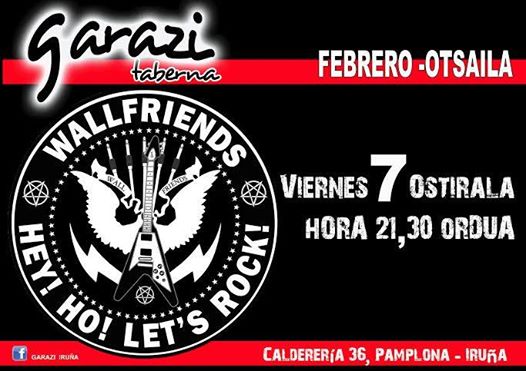 Wallfriends. Tocarán hoy en el Woodstock y mañana en el Garazi